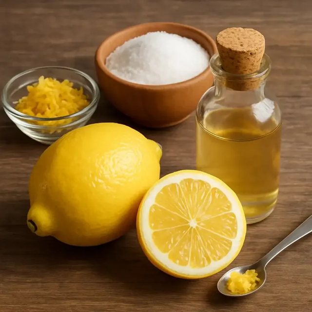 Fresh lemons and zest